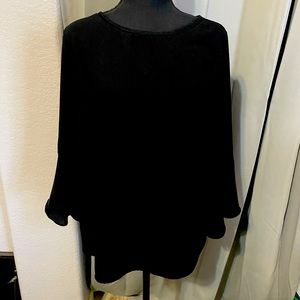 Medium black like new blouse with flair sleeves